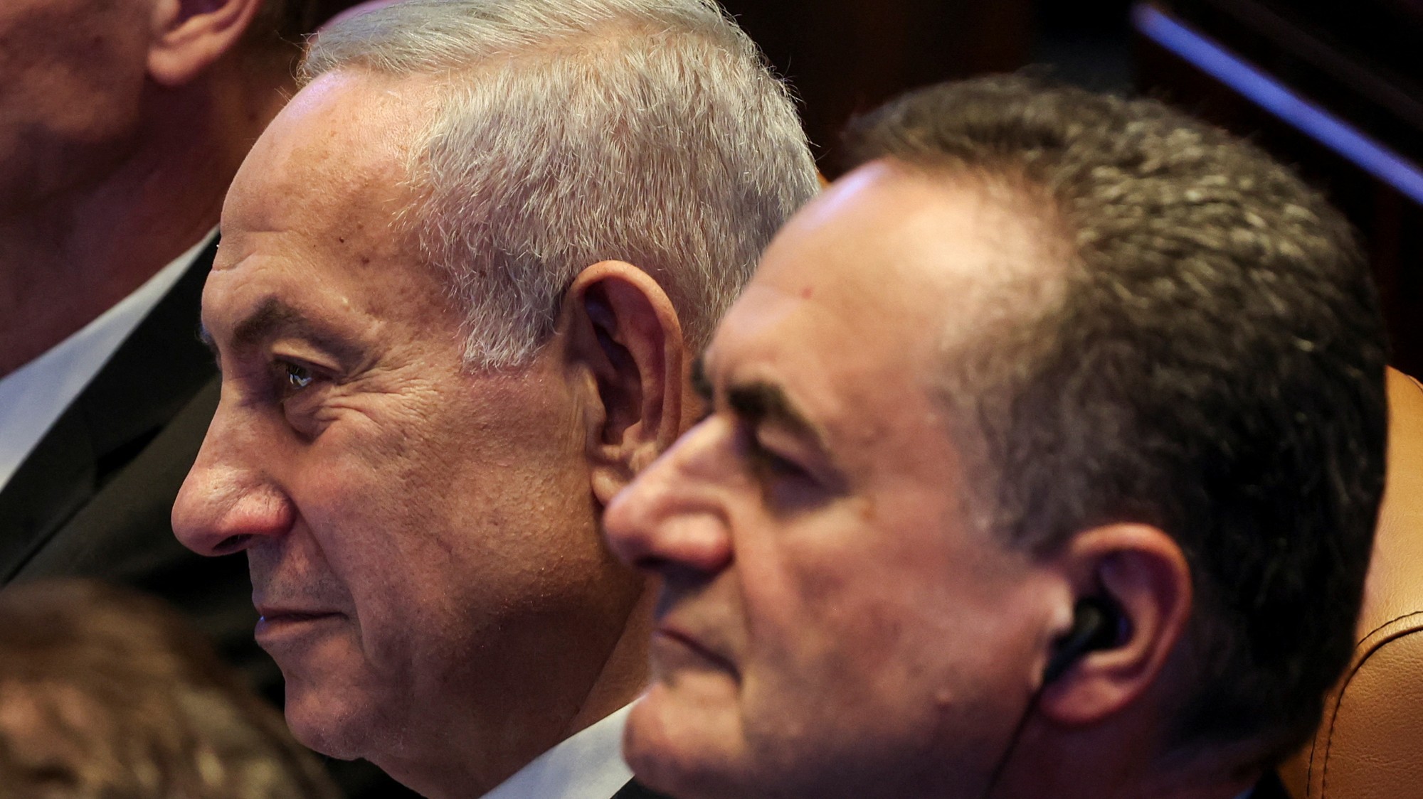 Izraelský premiér Benjamin Netanjahu a minister zahraničných vecí Jisrael Kac, REUTERS/Ronen Zvulun