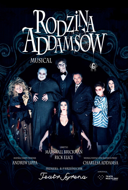 Plakat spektaklu "Rodzina Addamsów"