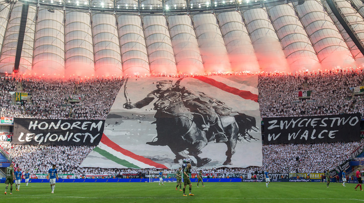 A Legia szurkolók alaposan kitettek magukért /Fotó: AFP