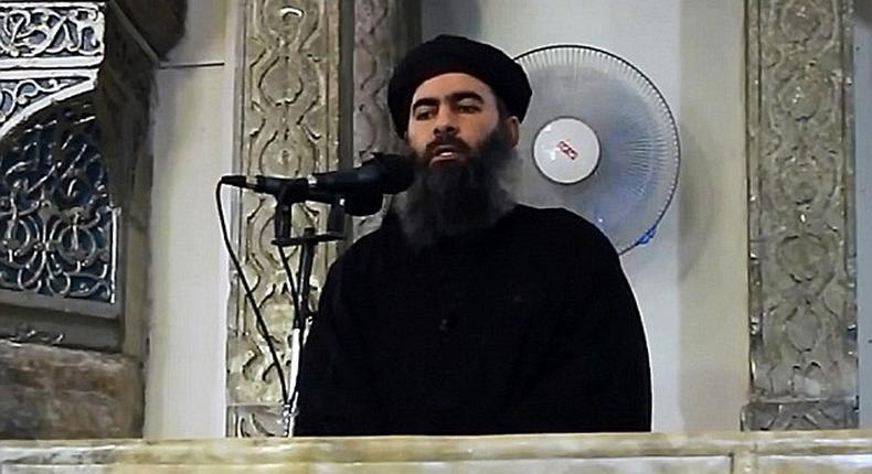 Leena believes ISIS leader Abu Bakr Al-Baghdadi (pictured) sanctioned the killing of Um Abdullah al-Saud, the Sharia judge she worked for as an administrative clerk, as a wedding present