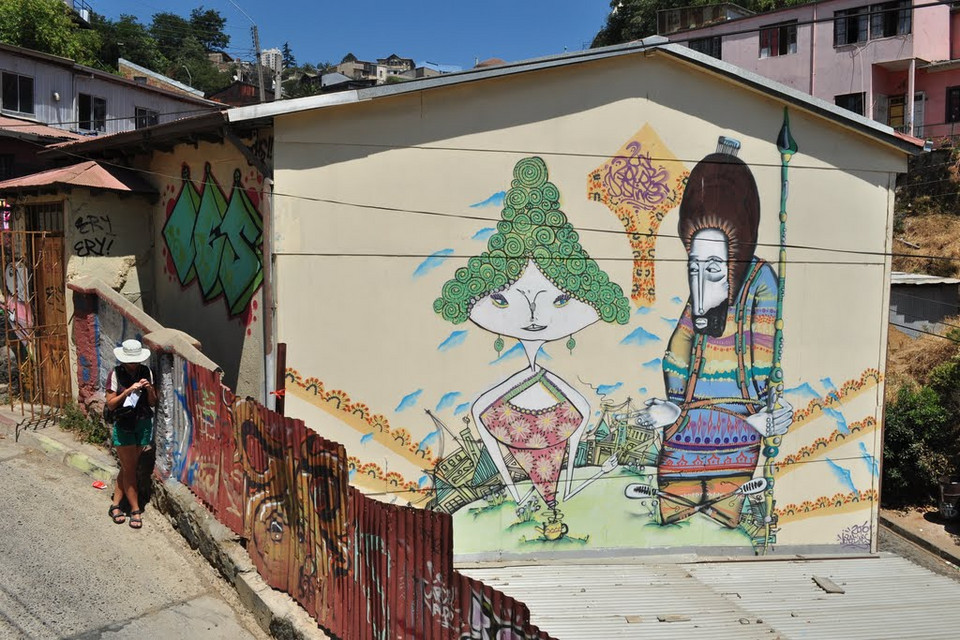 Chile, Valparaiso, murale