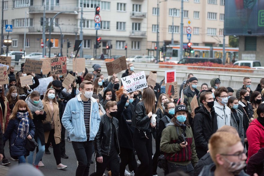 Protest przeciwko zaostrzaniu prawa aborcyjnego 27 października