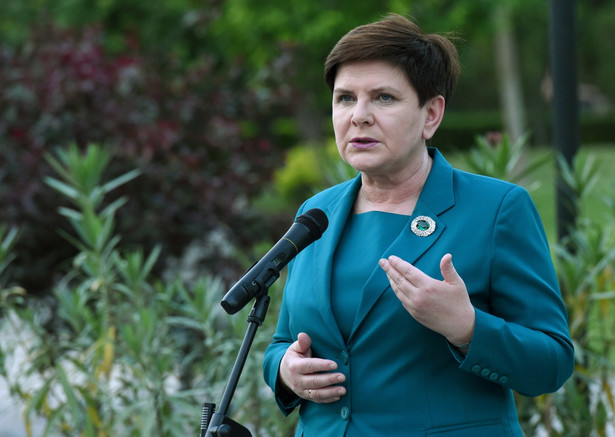 Premier Beata Szydło podczas konferencji prasowej po zakończeniu forum Pasa i Szlaku