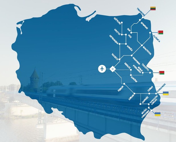 Trzecia szprycha ma zapewniać połączenie takich miast, jak Tłuszcz, Ostrołęka, Łomża, Pisz, Orzysz i Giżycko. Druga jej odnoga znajdzie się między Tłuszczem, Małkinią, Białymstokiem, Ełkiem i Suwałkami. Jej realizacja to 141 km nowych linii i modernizacja 318 km istniejących. Czas przejazdu na odcinku Warszawa-Ostrołęka skróci się o godzinę (z 2 h i 1 min do 1 h i 5 min). Z Warszawy do Białegostoku będzie można dojechać w godzinę i 15 min (obecnie 2 h i 18 min), zaś do Suwałk w 2 h i 30 min (obecnie 4 h i 45 min). <br><br>

Czwarta szprycha to trasa na odcinku Warszawa, Siedlce, Łuków, Biała Podlaska i Terespol. Dzięki inwestycjom czas przejazdu ze stolicy do Białej Podlaskiej skróci się z 1 h i 51 min do 1 h i 31 min. <br><br>

Piąta szprycha usprawni komunikację pomiędzy takimi miastami, jak Warszawa, Dęblin, Lublin, Chełm, Zamość czy Tomaszów Lubelski. Realizacja zaplanowanych tu inwestycji będzie oznaczać powstanie 89 km nowych linii kolejowych oraz modernizację 107 km linii istniejących. Czas przejazdu z Warszawy do Lublina skróci się prawie o połowę (z 2 h i 55 min do 1 h i 30 min), zaś z Warszawy do Zamościa aż trzykrotnie (z 6 h i 26 min do 2 h i 10 min). <br>
Źródło: Materiały prasowe CPK