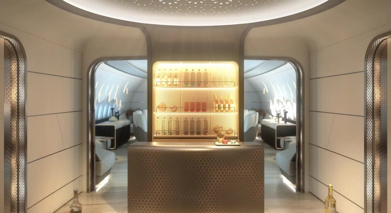 Lufthansa Technik AG has unveiled its luxe cabin design for Boeing's long-awaited BBJ 777X business jet.Lufthansa Technik