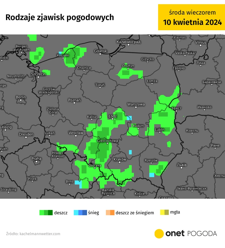 Dopiero ok. 10 kwietnia przez Polskę przejdą chłodne fronty z opadami i burzami