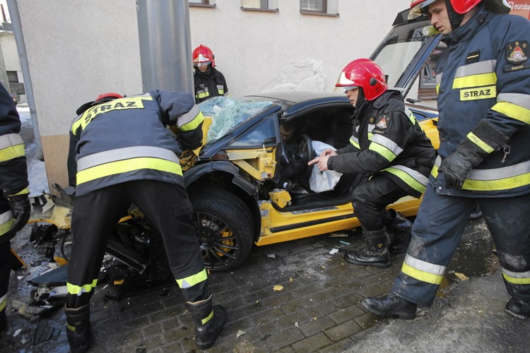 Lamborghini gallardo rozbite w Sopocie