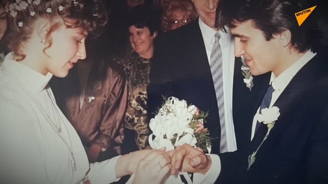 Srđan i Dijana Đoković na venčanju