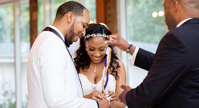 Black couple on wedding day [Bridal Guide]