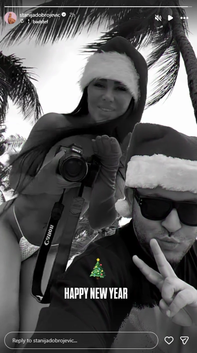 Končić umesto donjeg dela kupaćeg, a gore nema ništa: Pobednica rijalitija ovako čestita Novu godinu