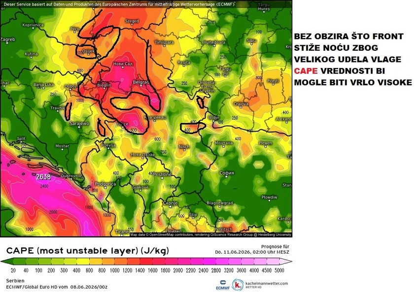 Postoji velika mogućnost za nepogode