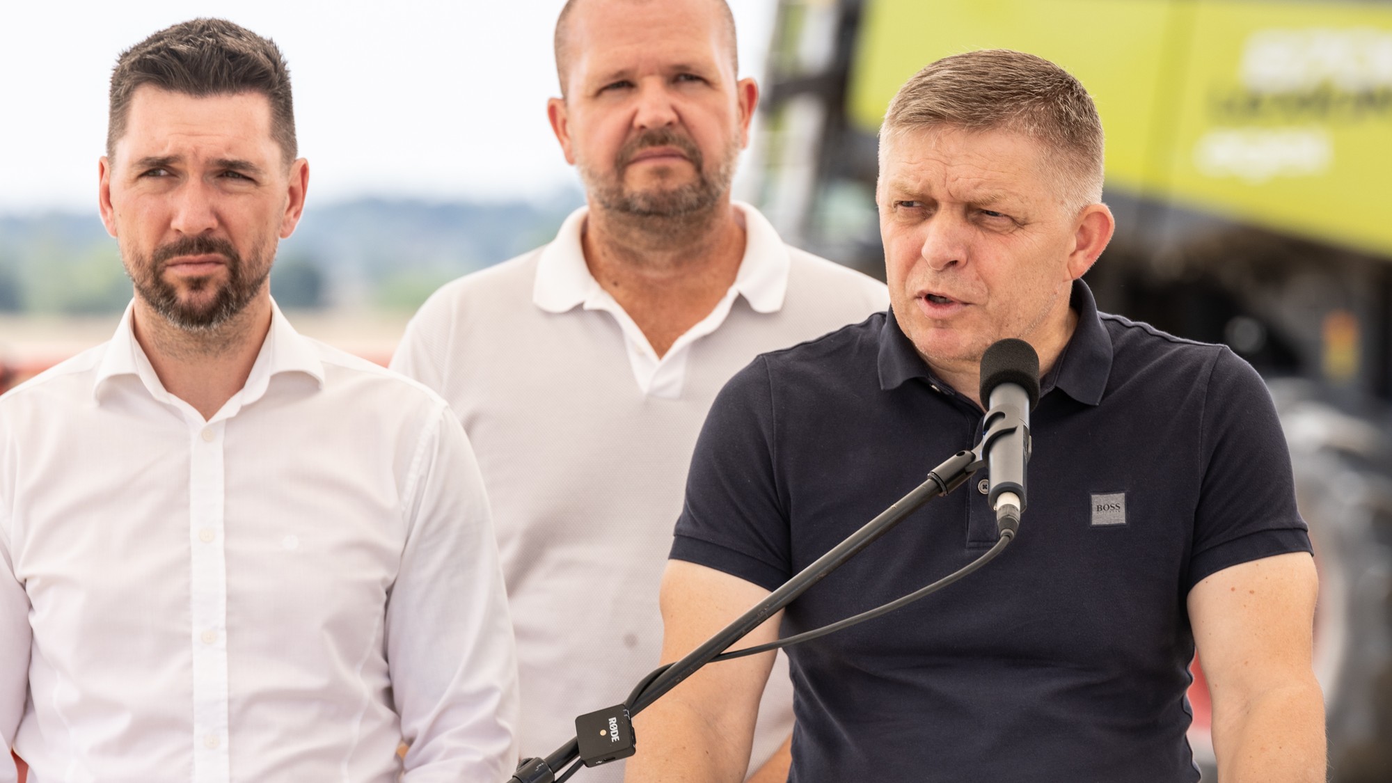 Robert Fico a Richard Takáč na TK pri príležitosti žatvy 8.7.2024