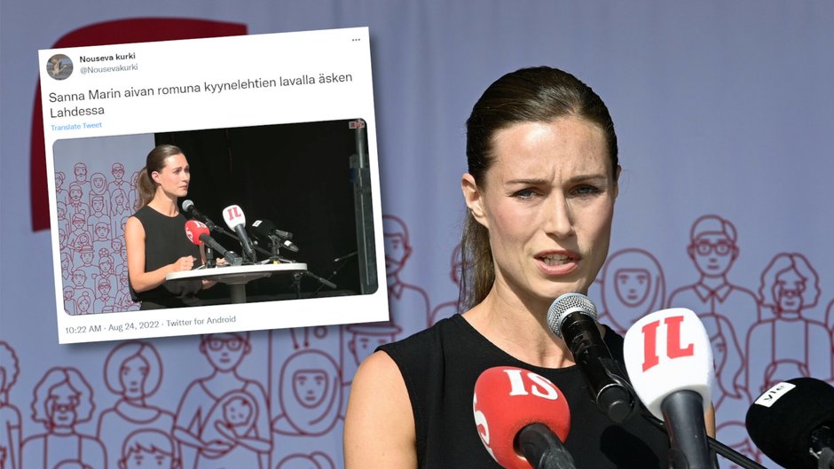 Sanna Marin podczas spotkania w Lahti