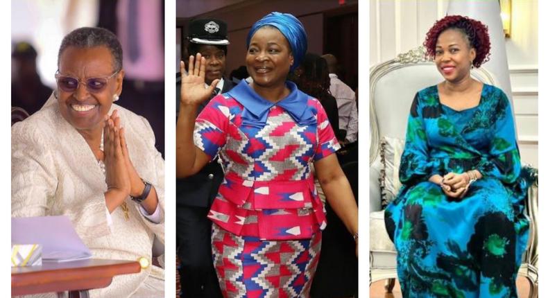 Uganda's Janet Museveni , Mutinta Hichilema of Zambia and Fatima Jabbe-Bio, the First Lady of Sierra Leone are on the list