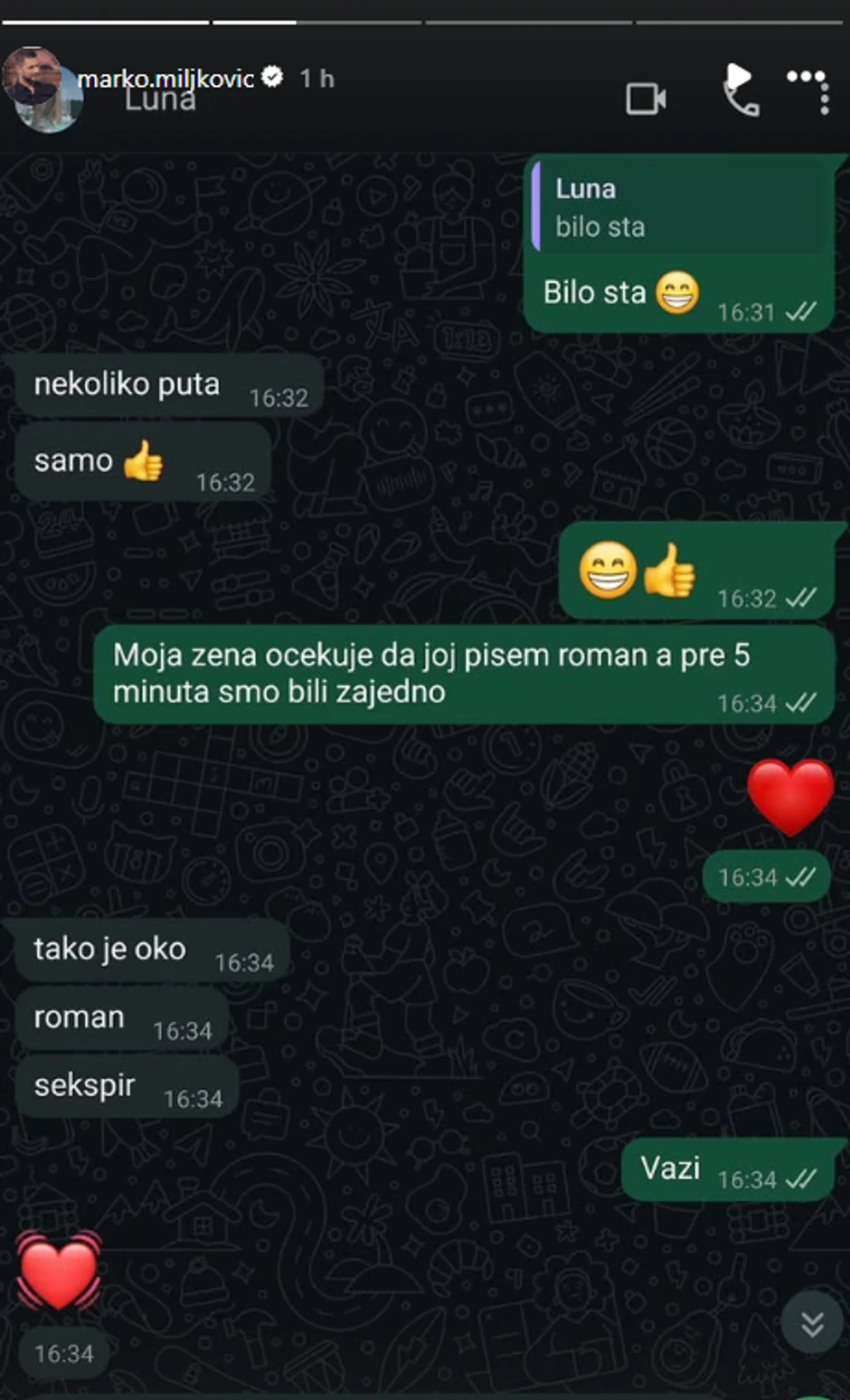 Marko i Luna prepiska