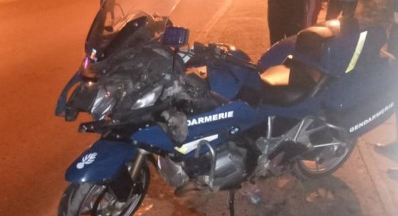 Motard accidenté gendarmerie senegalaise