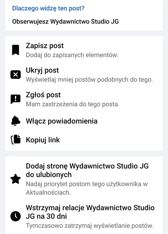 Blokowanie informacji o mudnialu