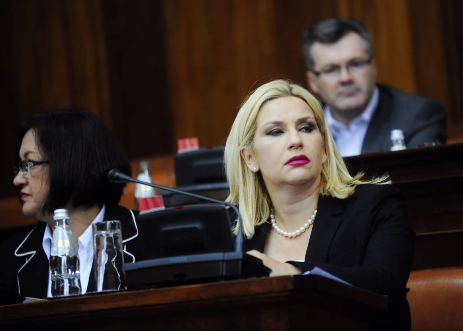 Zorana Mihajlović u parlamentu