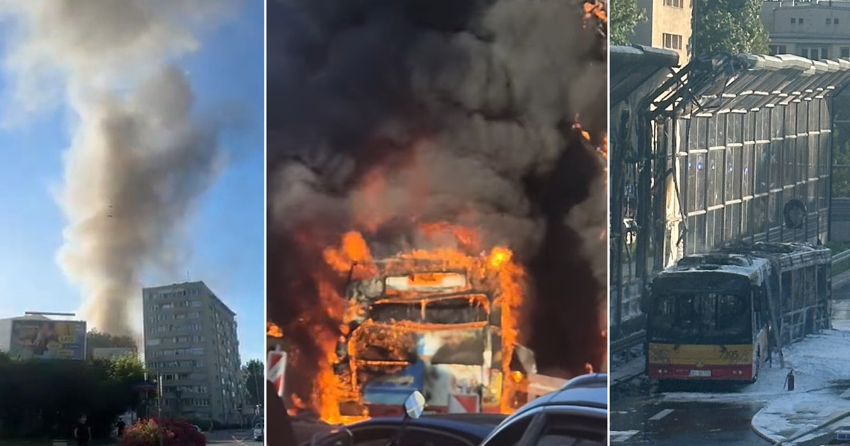 Warszawskie autobusy wycofane po groźnym pożarze na trasie