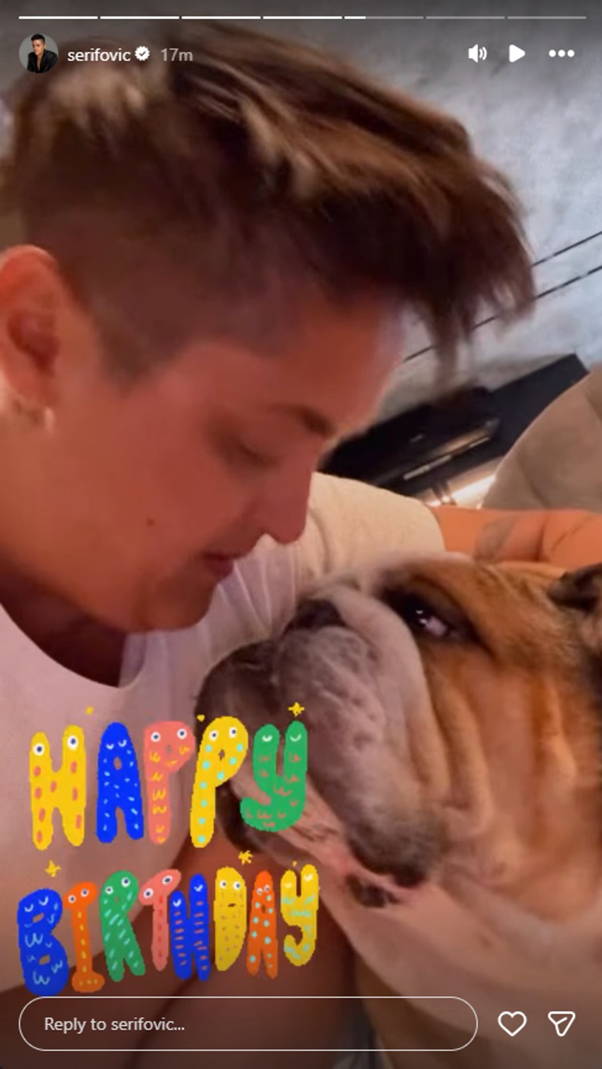 Marija i Mario Šerifović slave rođendan psu