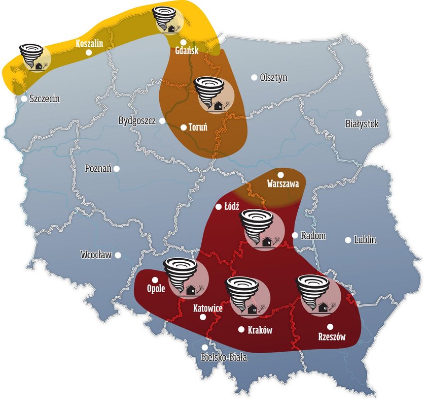 Przez Polskę przechodzą niszczycielskie huragany