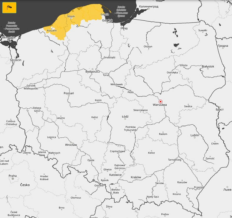 Dla Pomorza wydano ostrzeżenia pierwszego stopnia przed silnym wiatrem