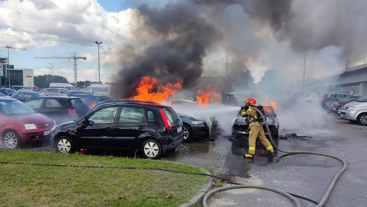 Pożar na gdańskim lotnisku