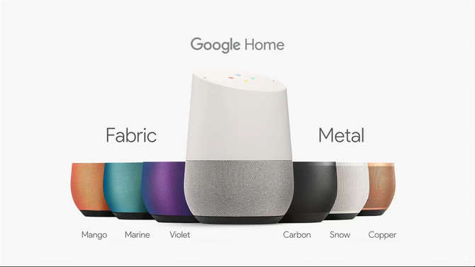 Google Home ma wymienny spód obudowy dostępny w kilku kolorach