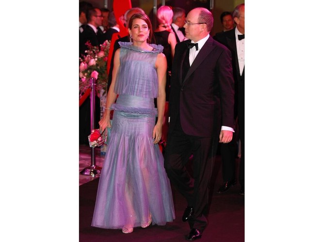 Książę Albert i księżniczka Charlotte z Monaco na Rose Ball w Monte Carlo