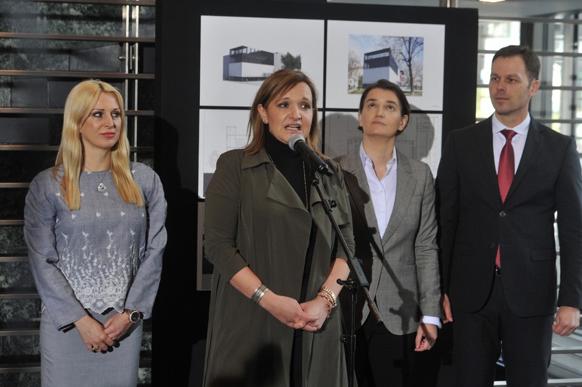 Tamara Vučković, Ana Brnabić, Siniša Mali u JDP