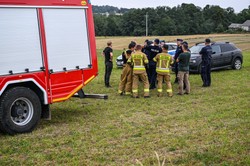 Obok Terespola spadł dron. Prokuratura: Miał napisy cyrylicą