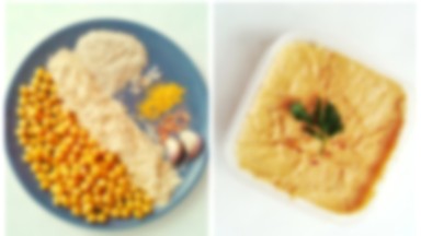 Pasta z ciecierzycy (hummus) z płatkami drożdżowymi