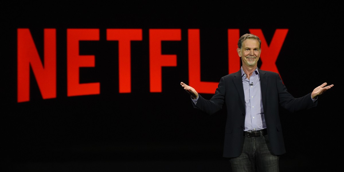 Netflix CEO Reed Hastings delivers a keynote address at CES 2016 at The Venetian Las Vegas on January 6, 2016 in Las Vegas, Nevada.