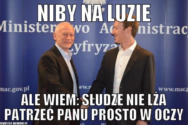 Memy z wizyty Marka Zuckerberga u Michała Boniego