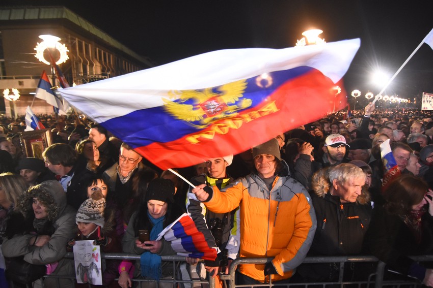 Beograd706  docek Vladimira Putina ispred hrama Svetog Save foto Nenad Mihajlovic