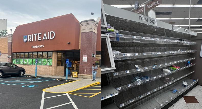 A Rite Aid location in Brooklyn was home to lots of empty shelves.Jordan Hart/BI