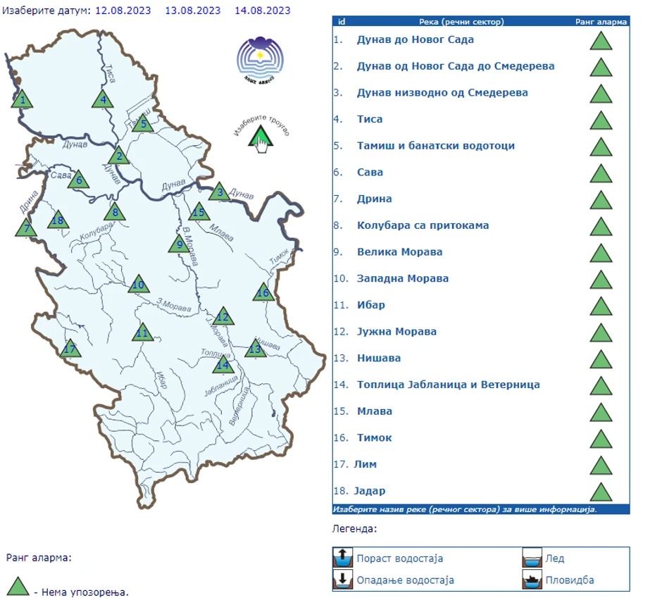 Prognozirane hidrološke pojave