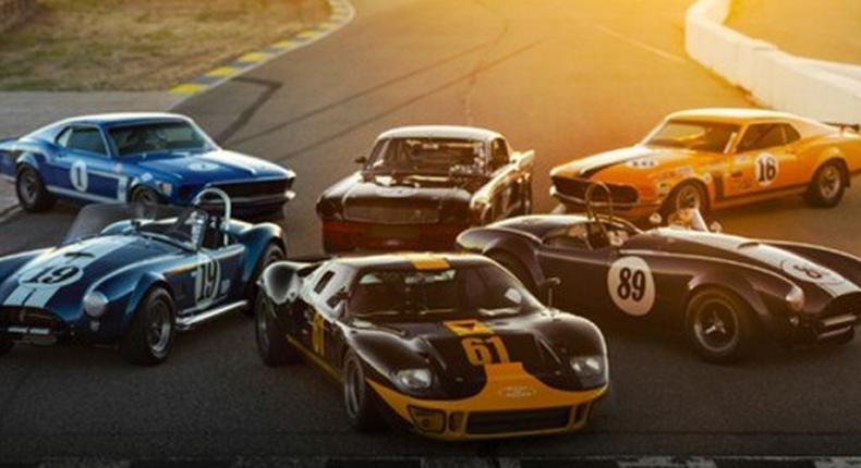 Vintage Ford race cars