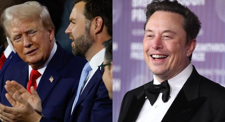 My smartest friends, including those living in the San Francisco Bay Area who have been lifelong Dems, are excited about Trump/Vance, billionaire Elon Musk said in an X post on Sunday.Chip Somodevilla via Getty Images; Steve Granitz/FilmMagic via Getty Images