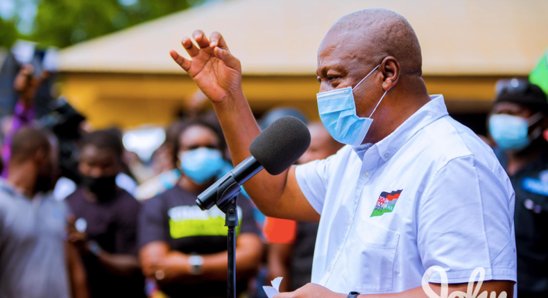 John Mahama at the Wa Magazine on Wednesday, September 3, interacting with the owners of garages, shop owners and artisans on how to support and enhance their work.