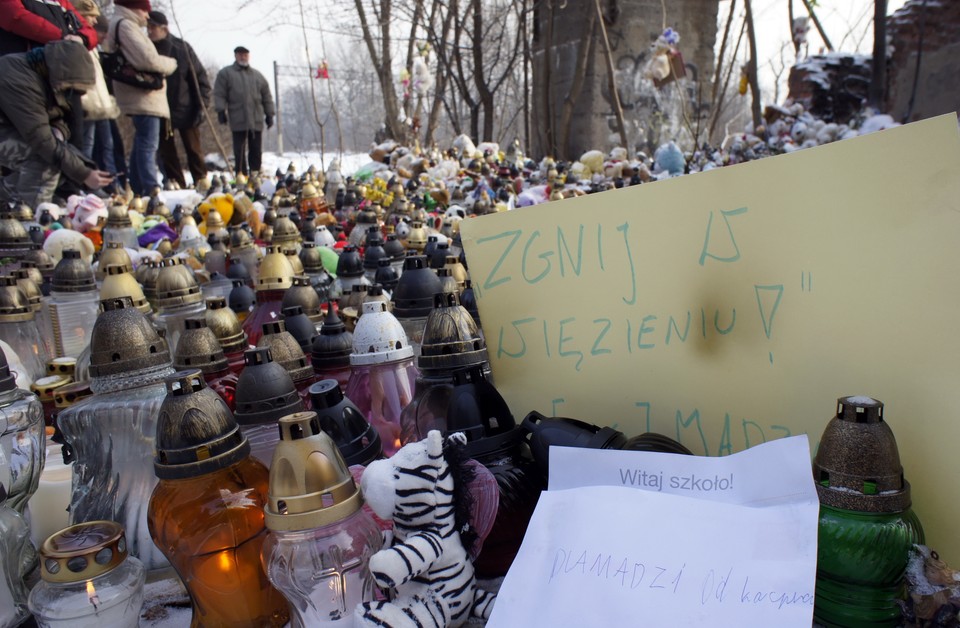 Miejsce odnalezienia zwłok Magdy, fot. PAP/Andrzej Grygiel