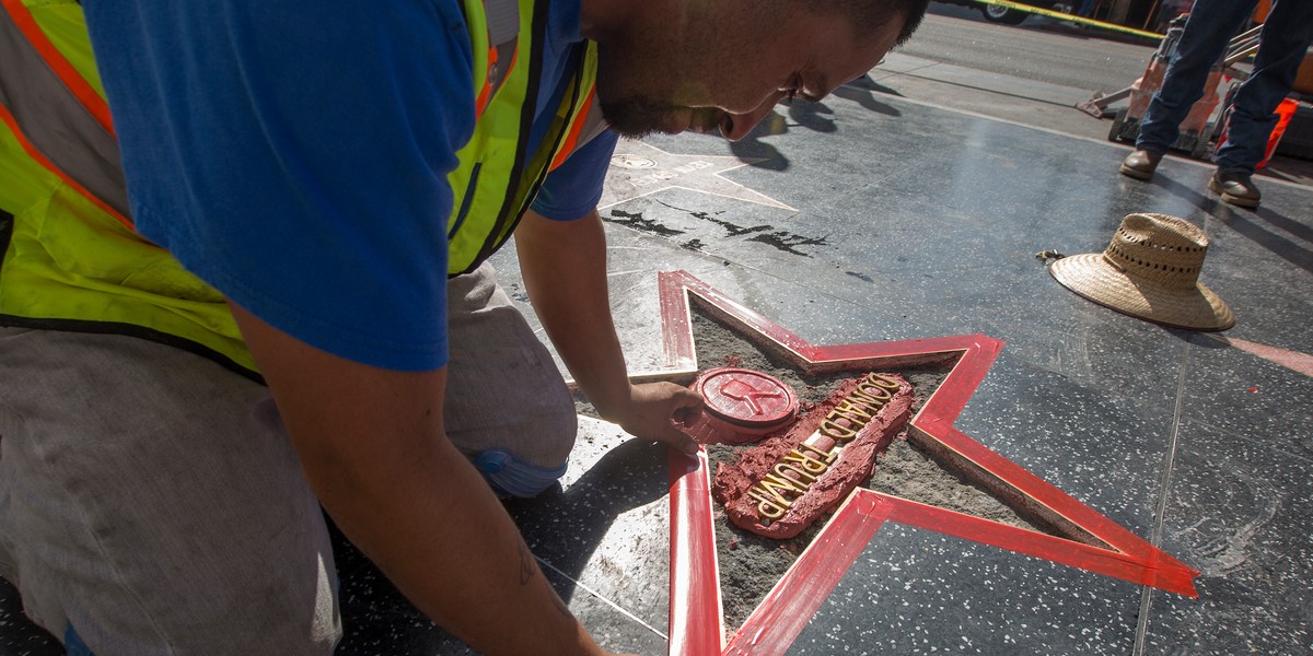 Hollywood is repairing Donald Trump's shattered Walk of Fame star, and it'll cost thousands