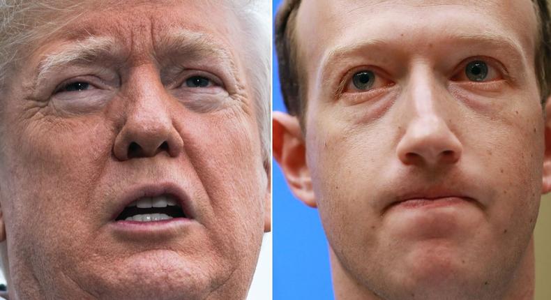 Donald Trump Mark Zuckerberg