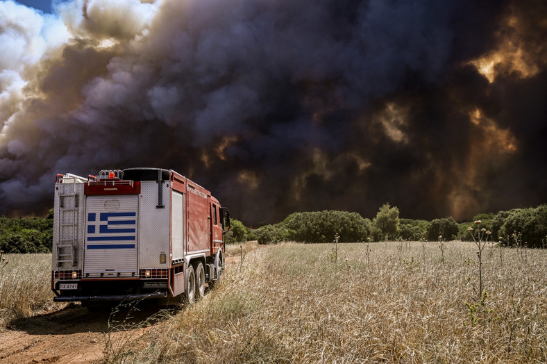 Pożary znowu uderzają w Grecję.