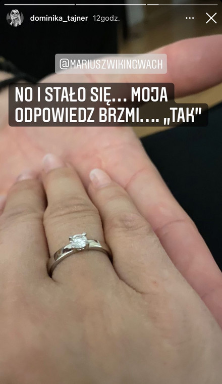 Dominika Tajner ogłosiła zaręczyny 