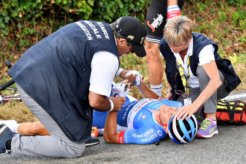 Niki Terpstra miał groźny wypadek na treningu