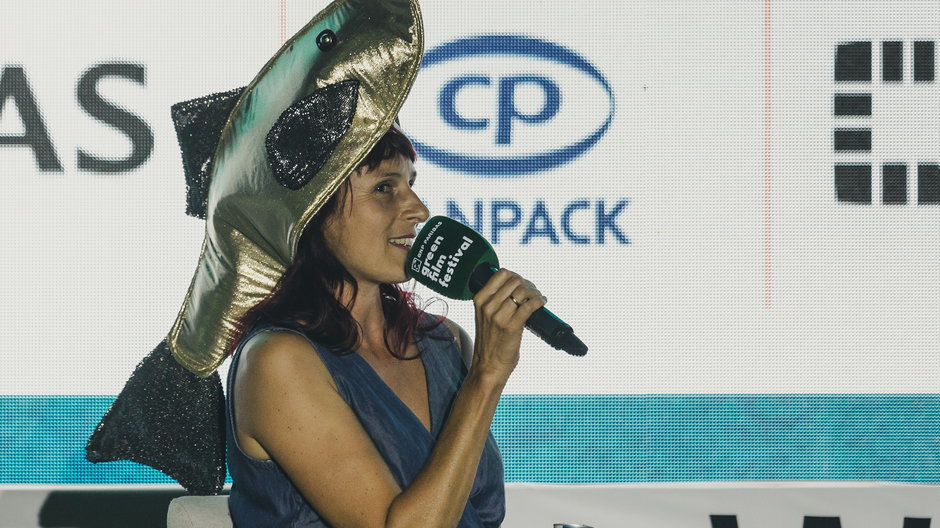Cecylia Malik podczas spotkania na 4. BNP Paribas Green Film Festival