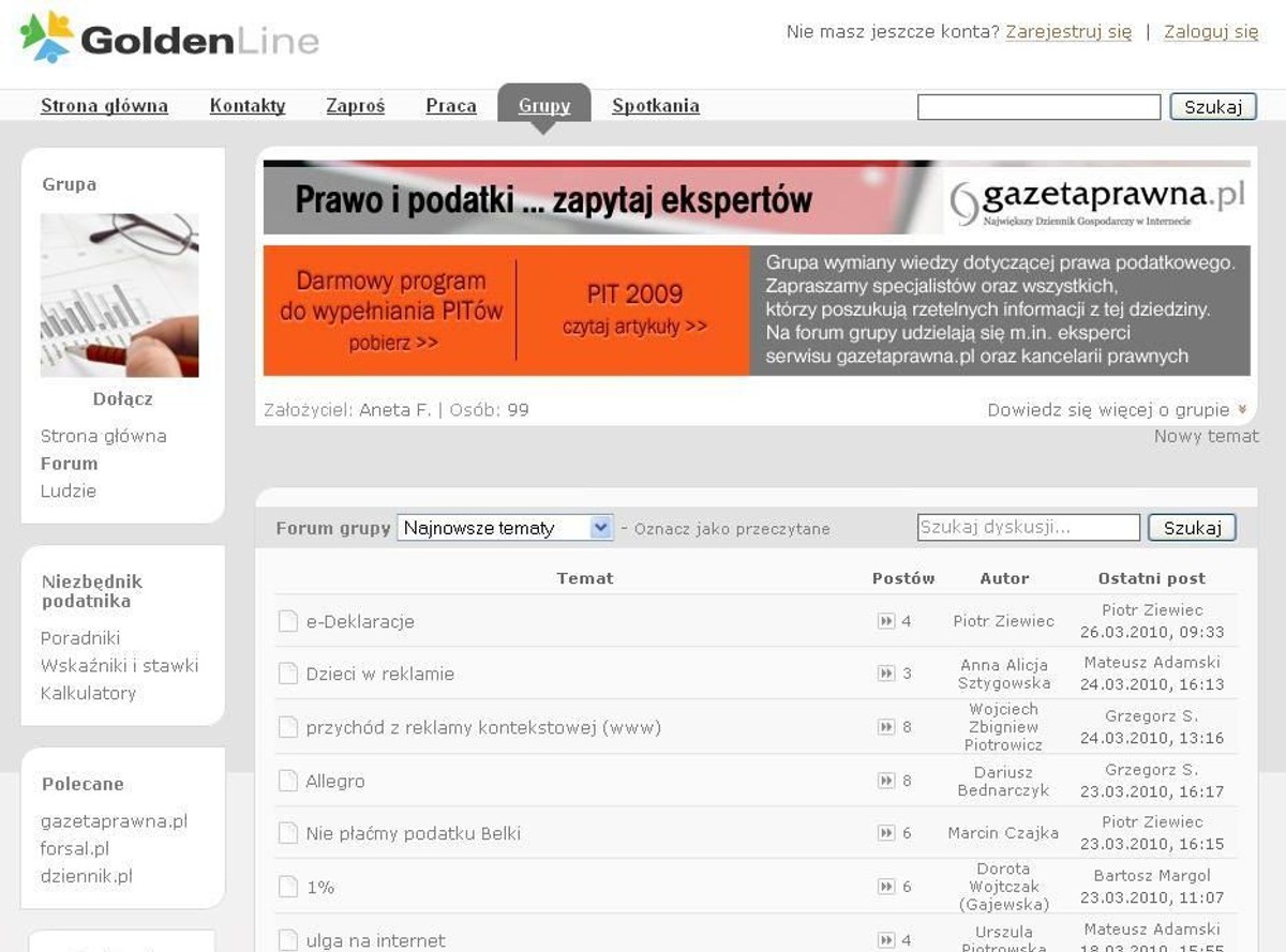 ABC podatków na GoldenLine.pl