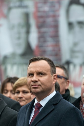 Andrzej Duda w czasie uroczystości