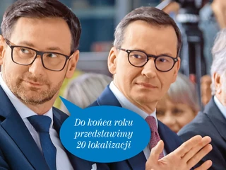 Od lewej: Daniel Obajtek, Mateusz Morawiecki, Michał Sołowow.